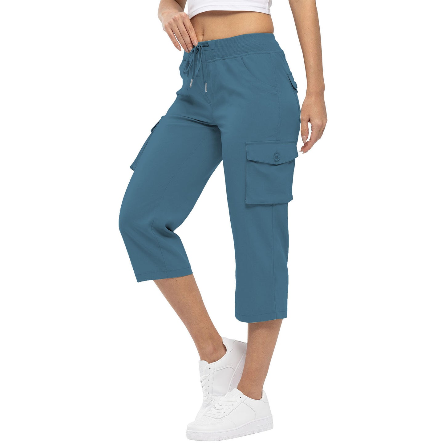 Capri Pants for Women | High-Waisted Hiking Pants with Drawstring & Pockets