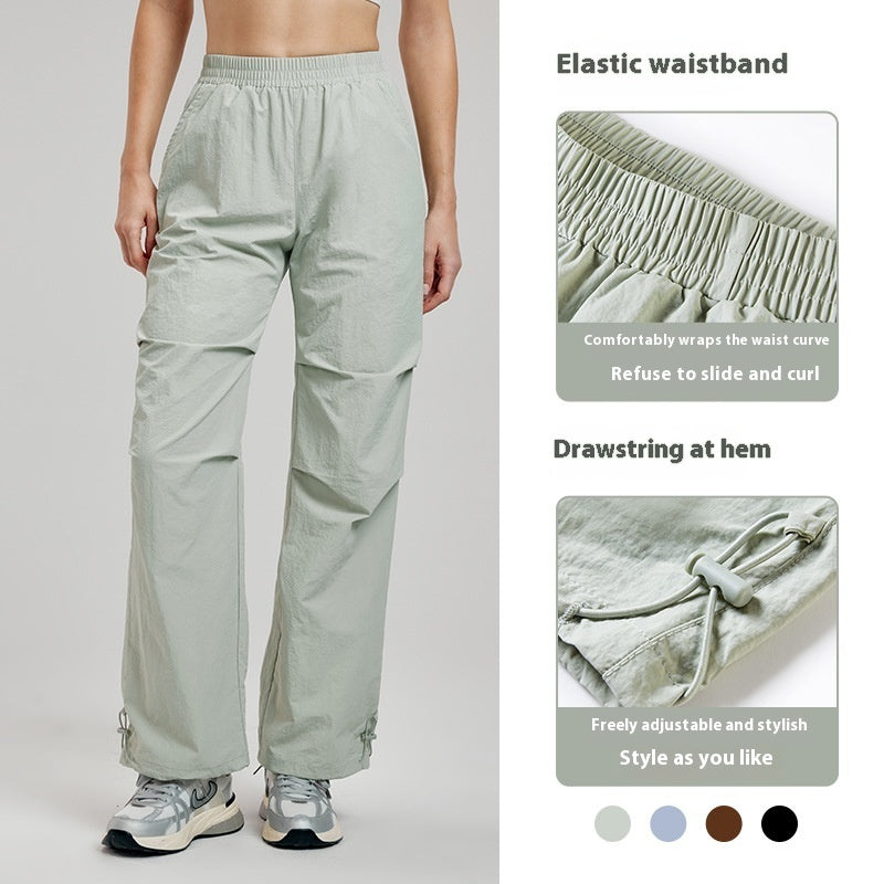 Women's Cargo Pants | Baggy & High waisted with stretch waist | hiking pants