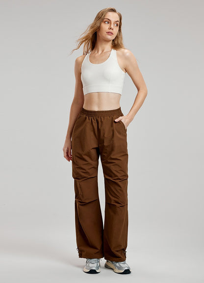 Women's Cargo Pants | Baggy & High waisted with stretch waist | hiking pants