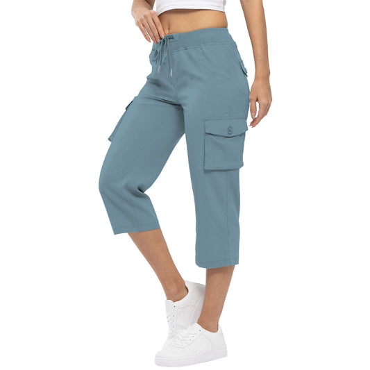 Capri Pants for Women | High-Waisted Hiking Pants with Drawstring & Pockets