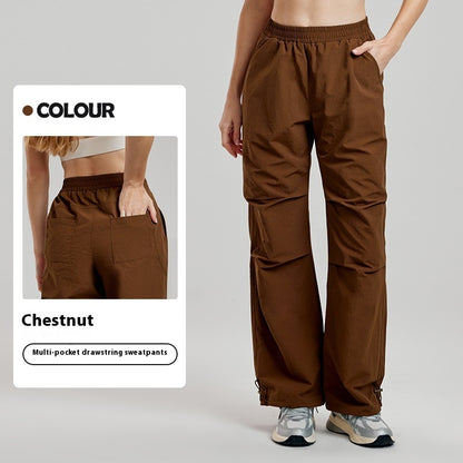 Women's Cargo Pants | Baggy & High waisted with stretch waist | hiking pants